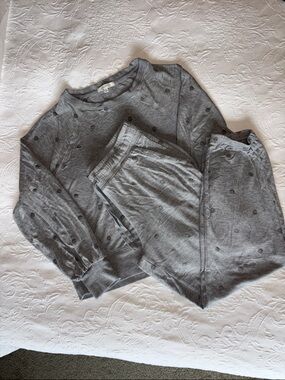Cozy Grey Polka Dot Pajama Set - Unbranded